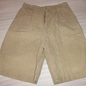 Ladies Beige Cotton Shorts Size 10